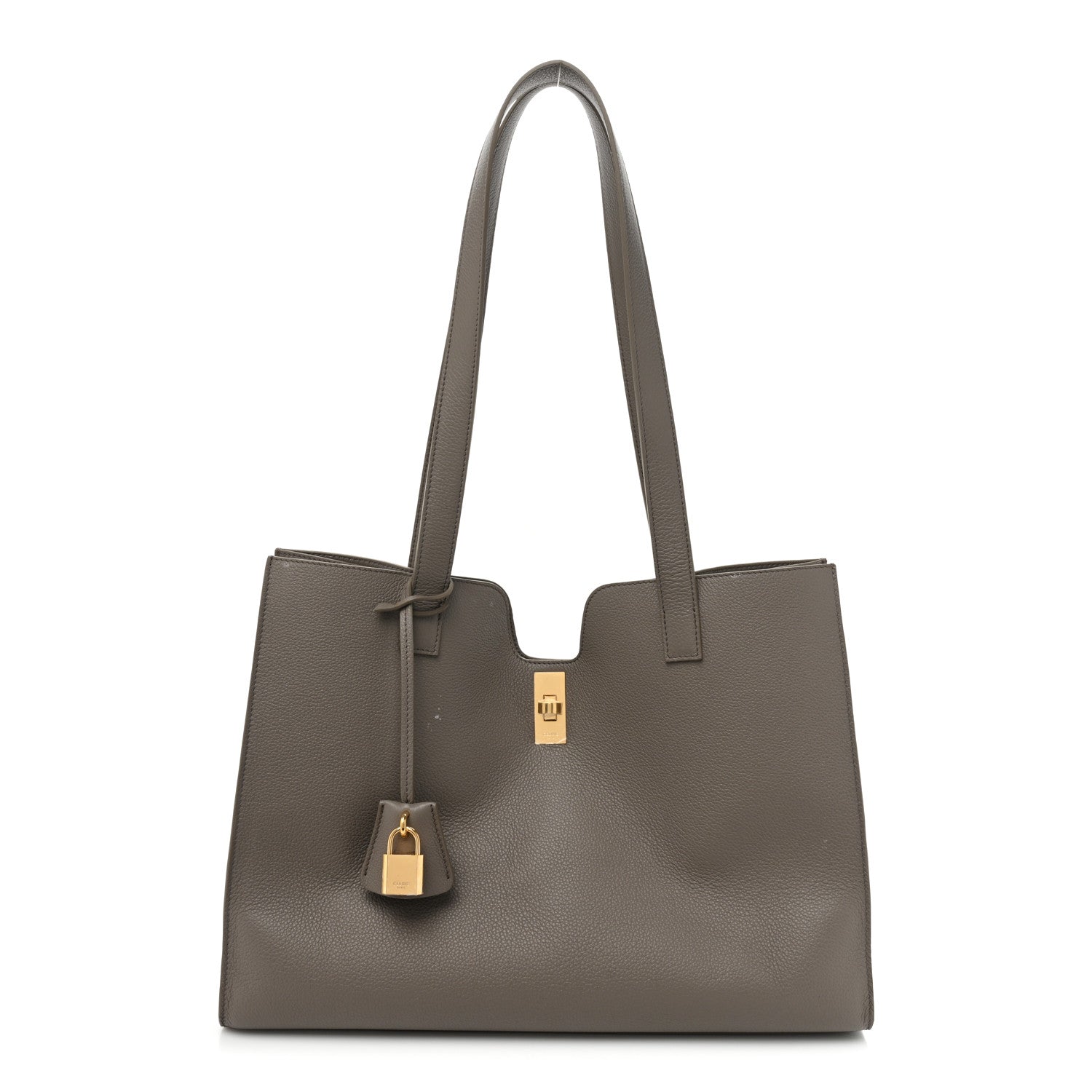 Celine Grained Calfskin Cabas 16 Bag Smokey Taupe 1 of 13