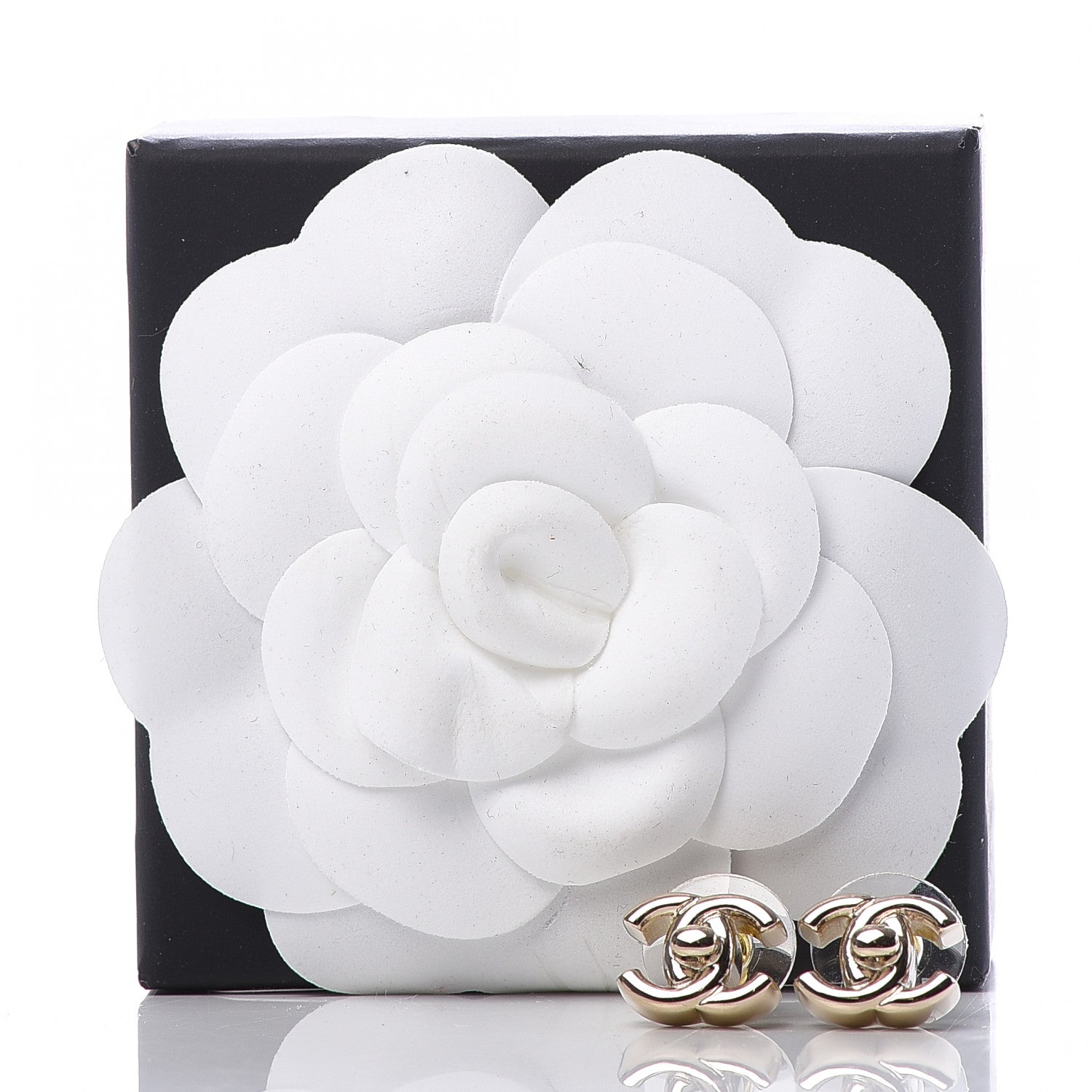 Chanel Metal CC Turnlock Earrings Gold 5 of 5