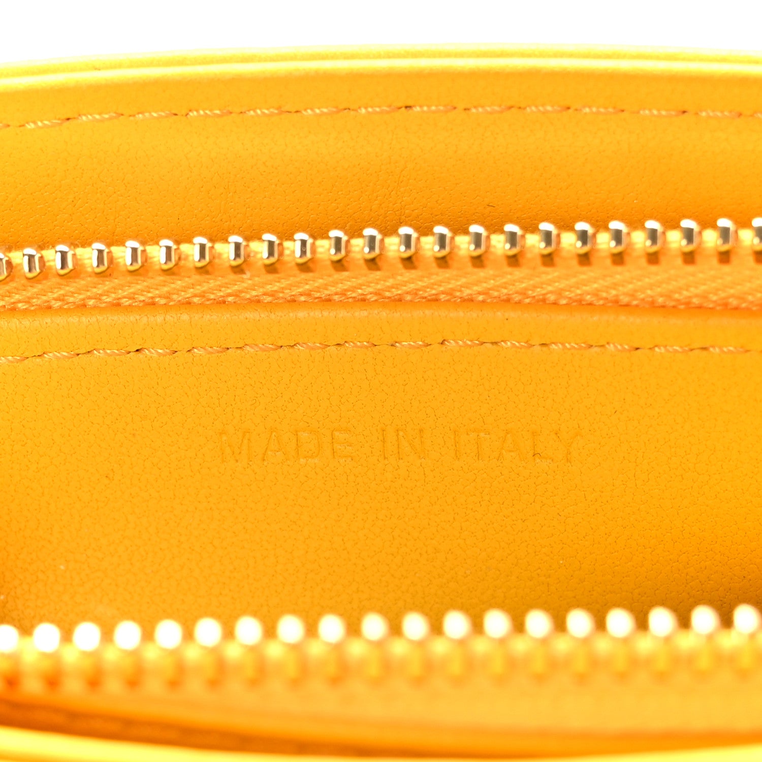 Christian Dior Calfskin Cannage Caro Zipped Pouch With Chain Sunny Yellow 7 of 11