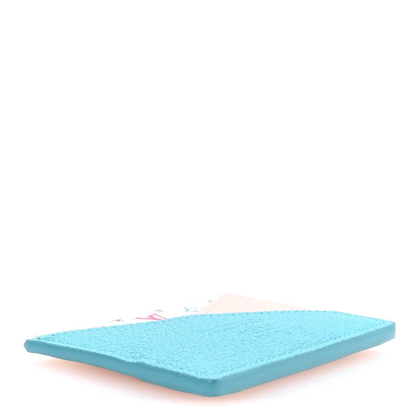 LV X TM Monogram Multicolor Criss-Cross Card Holder Kabira Blue Rose