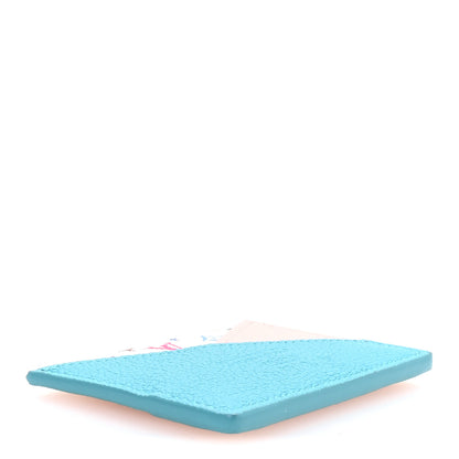 Louis Vuitton LV X TM Monogram Multicolor Criss-Cross Card Holder Kabira Blue Rose 4 of 6