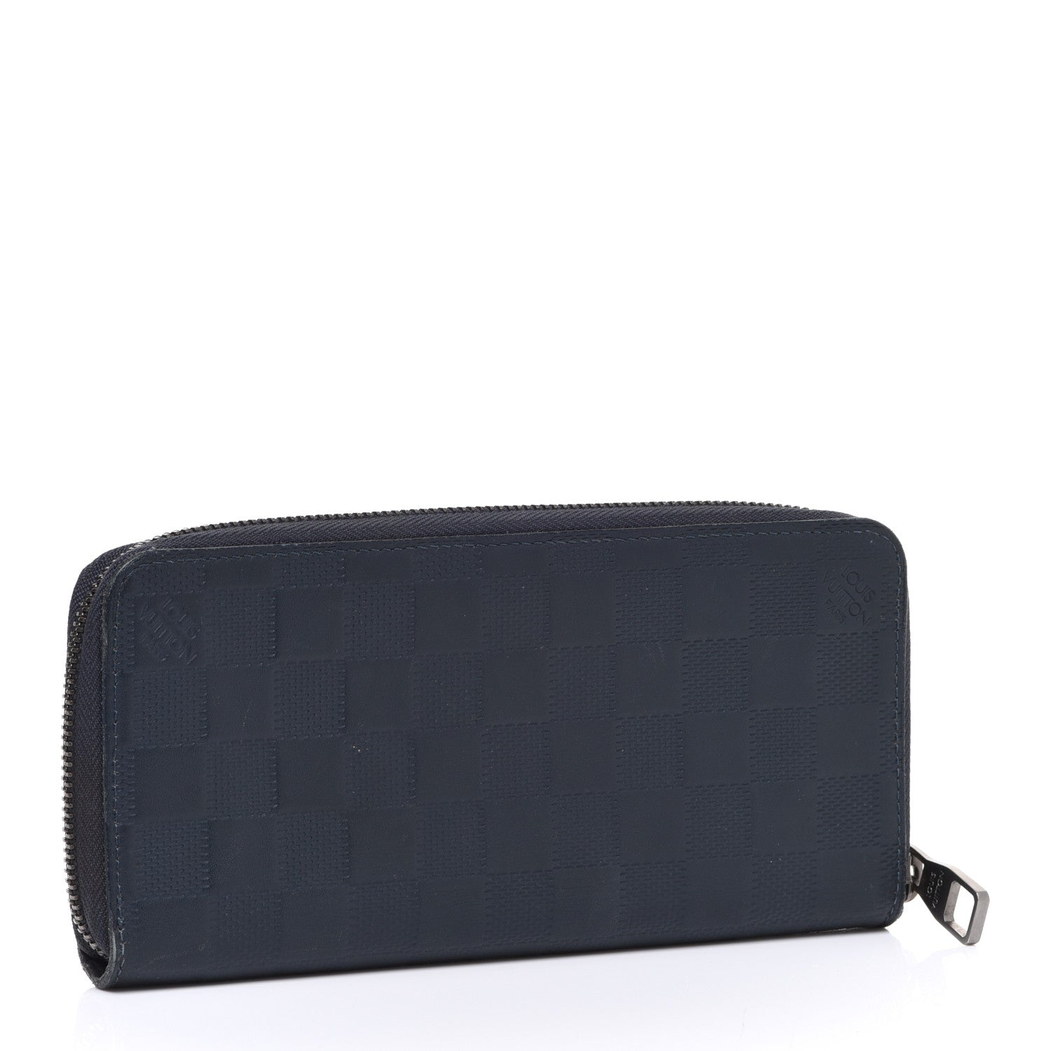 Louis Vuitton Damier Infini Zippy Vertical Wallet Midnight Blue 3 of 10