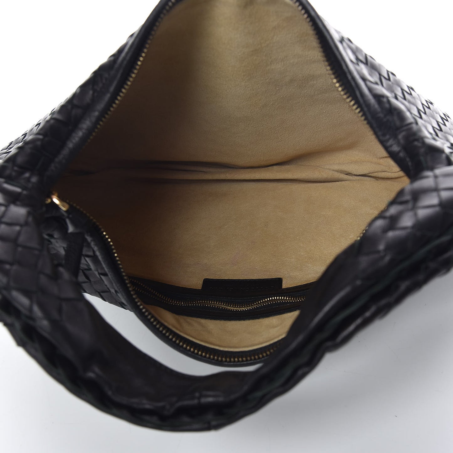 Nappa Intrecciato Medium Veneta Hobo Black