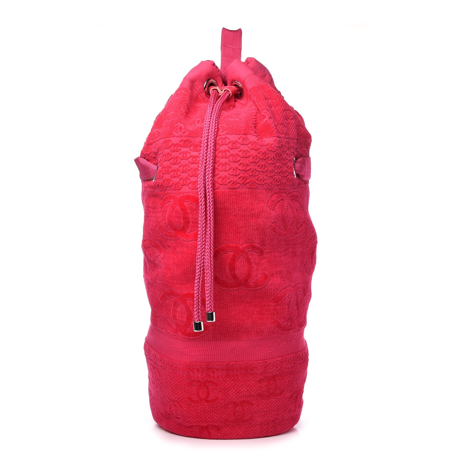 Chanel Terry Cotton CC Drawstring Backpack Pink 1 of 8