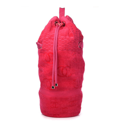 Chanel Terry Cotton CC Drawstring Backpack Pink 1 of 8