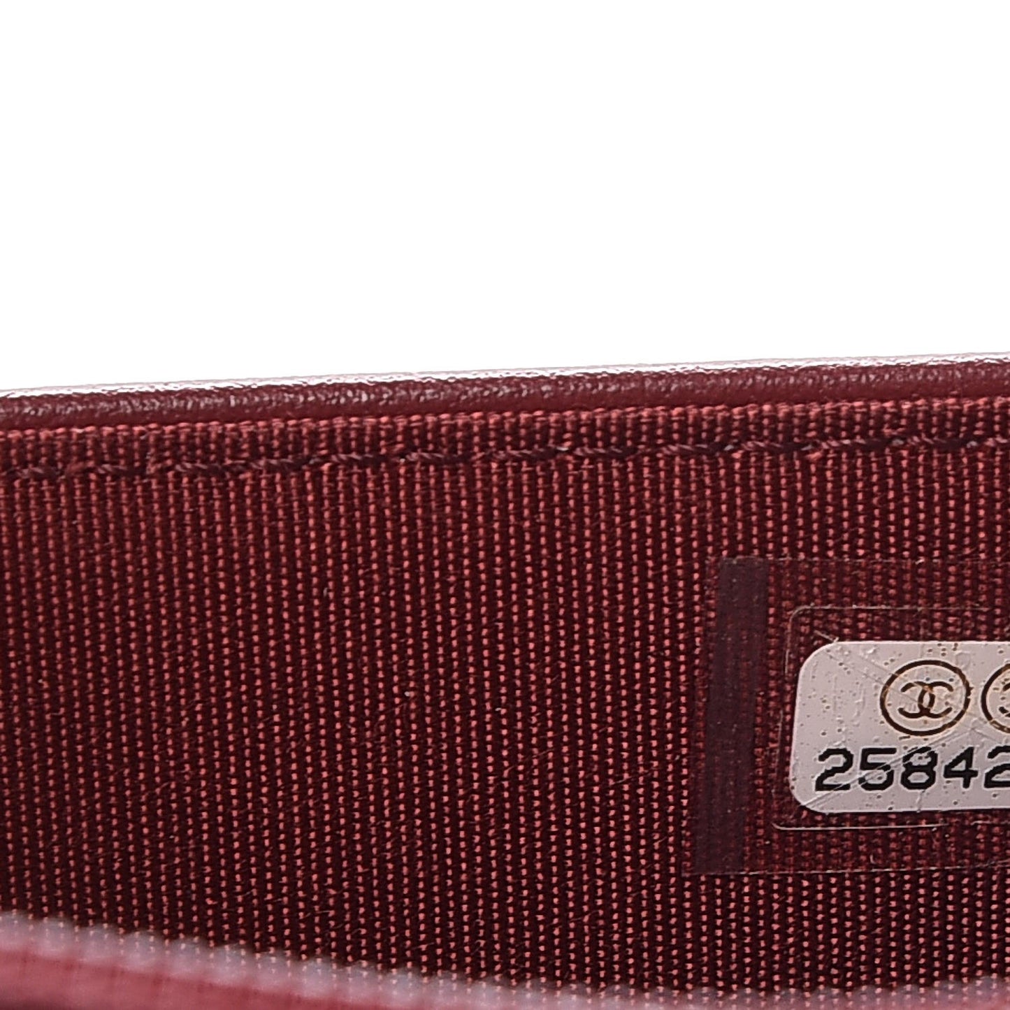 Caviar Quilted Boy Wallet On Chain WOC Burgundy