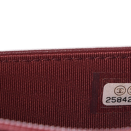 Chanel Caviar Quilted Boy Wallet On Chain WOC Burgundy 8 of 9