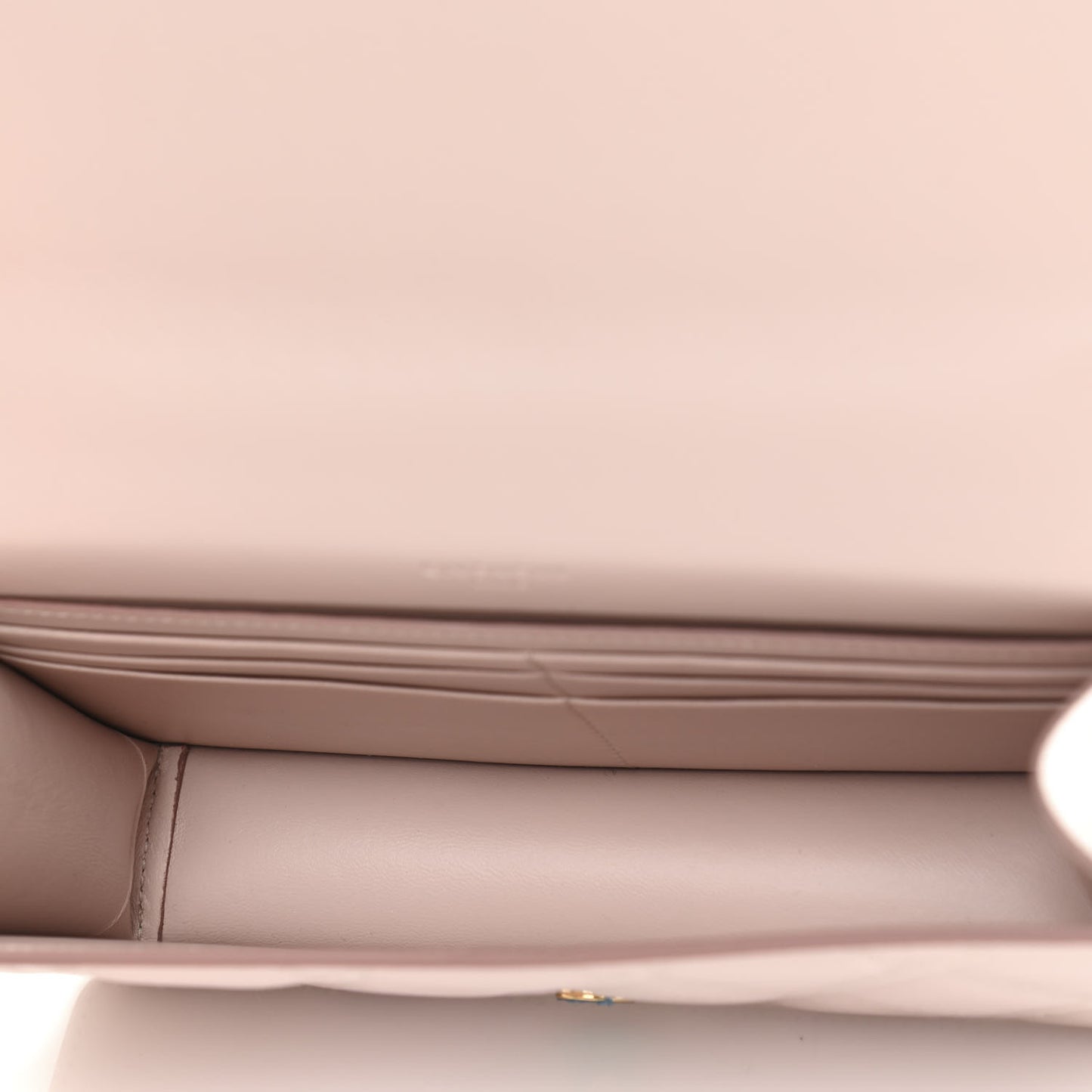 Goatskin Quilted GV3 Strap Wallet Pale Pink