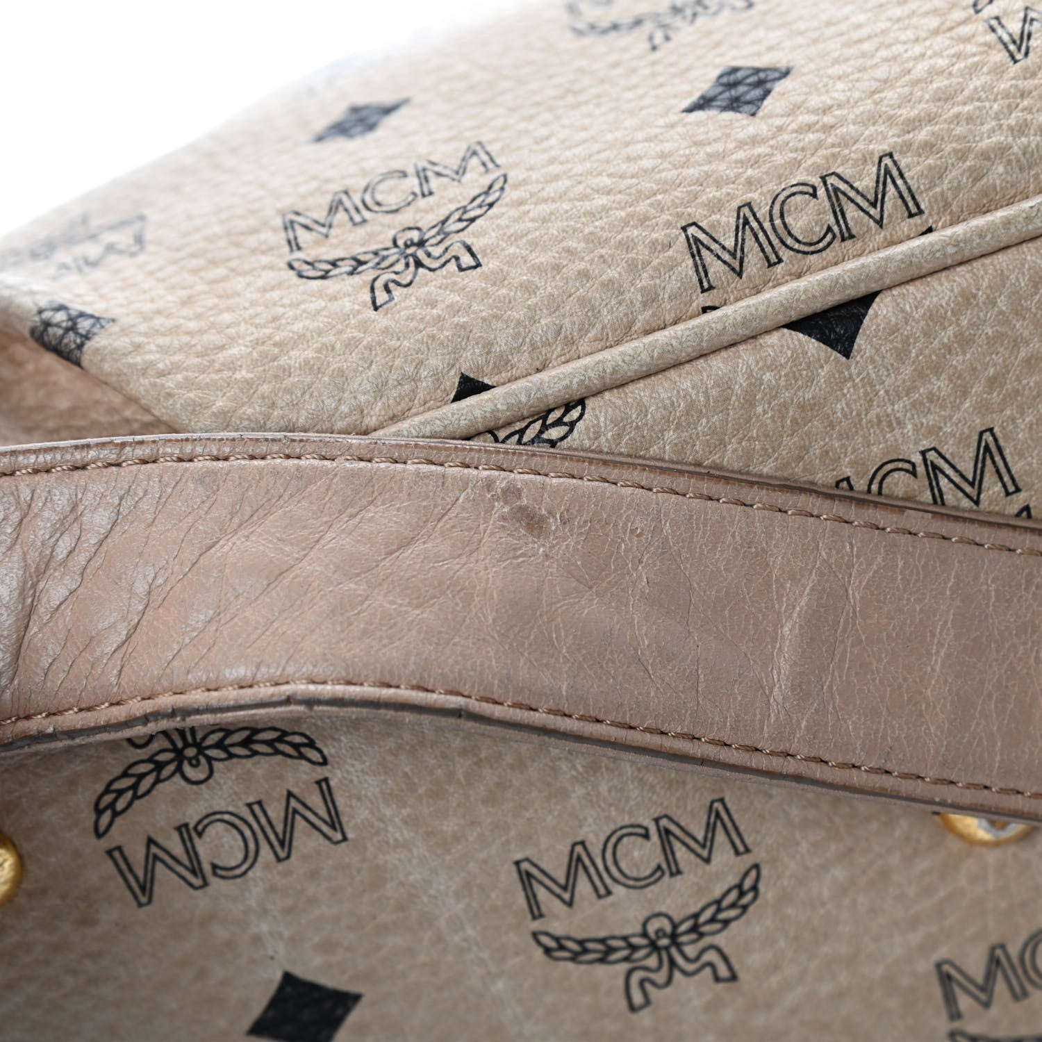 MCM Visetos Hobo Beige 10 of 16