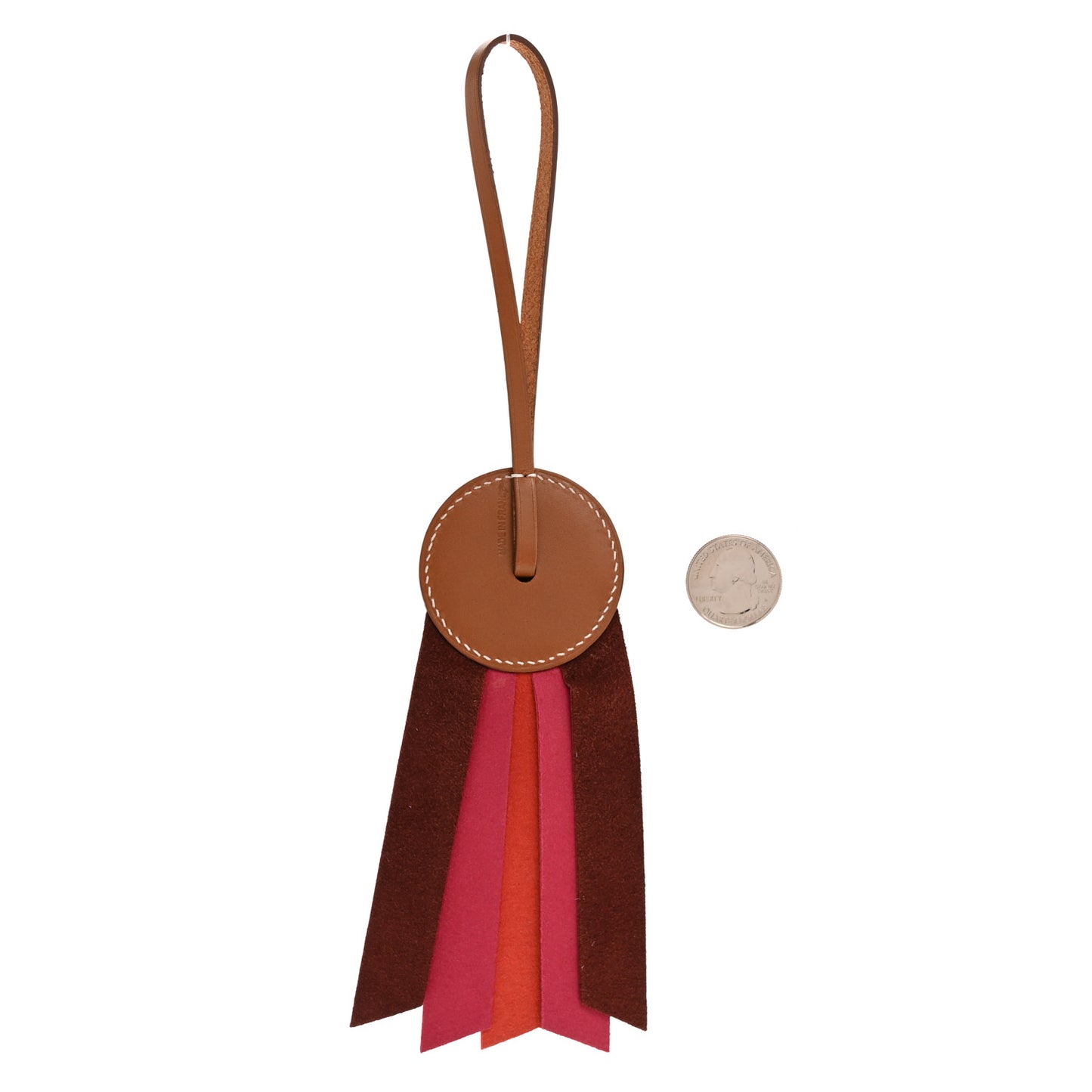 Vache Hunter Milo Lambskin Paddock Flot Bag Charm Rose Shocking Rouge H Rose Jaipur