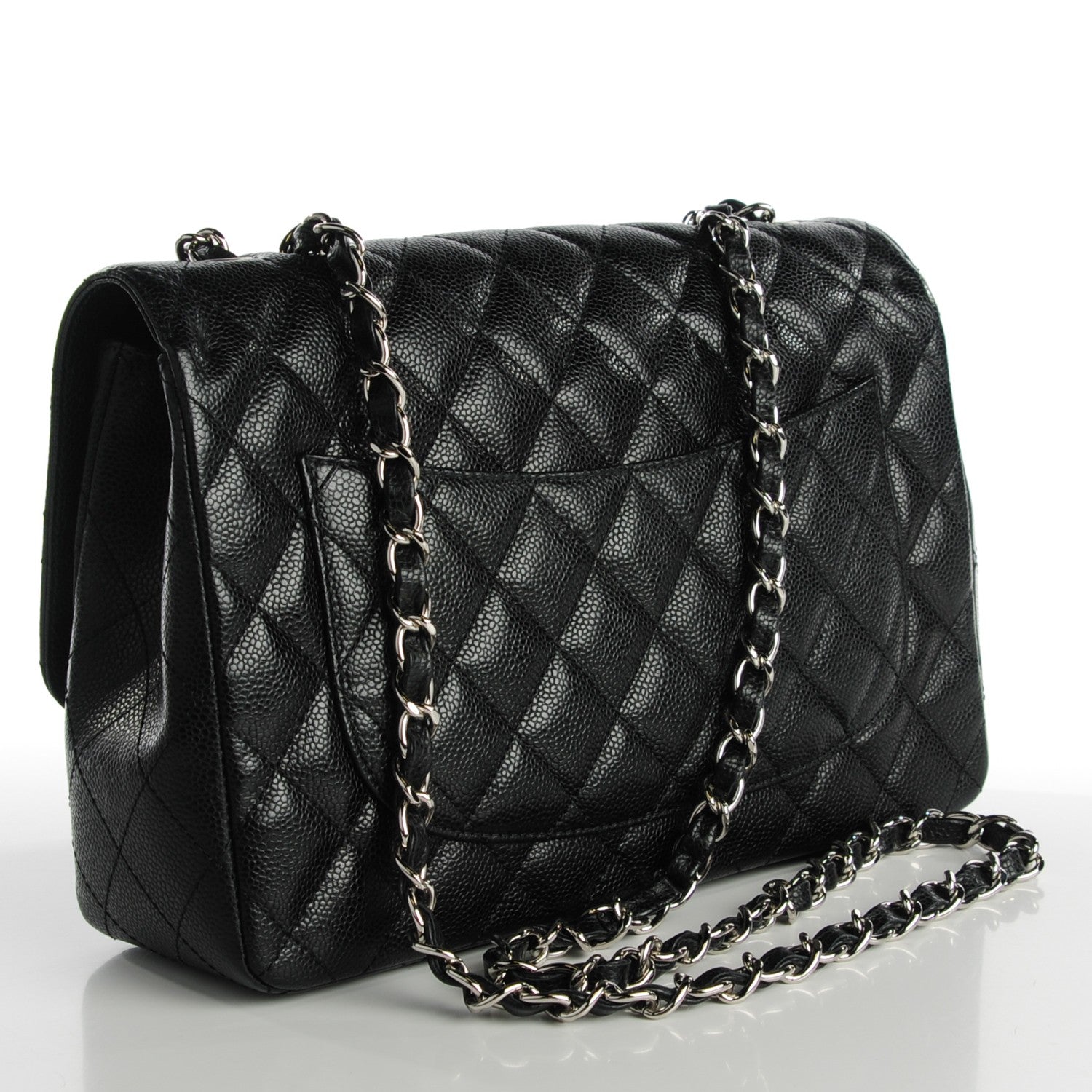 Chanel Caviar Quilted Jumbo Single Flap Black 3 of 8