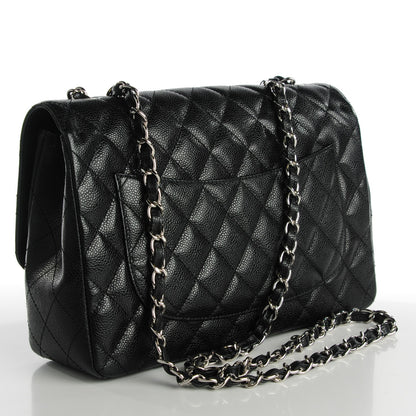 Chanel Caviar Quilted Jumbo Single Flap Black 3 of 8