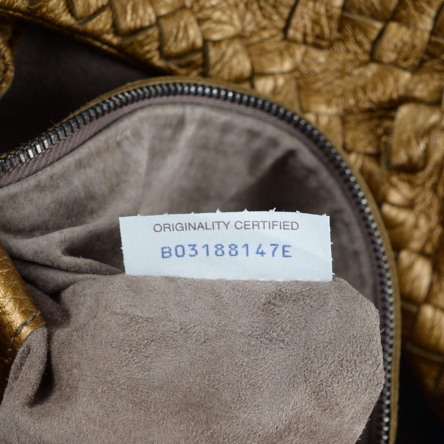 Cervo Intrecciato Large Simple Hobo New Bronze