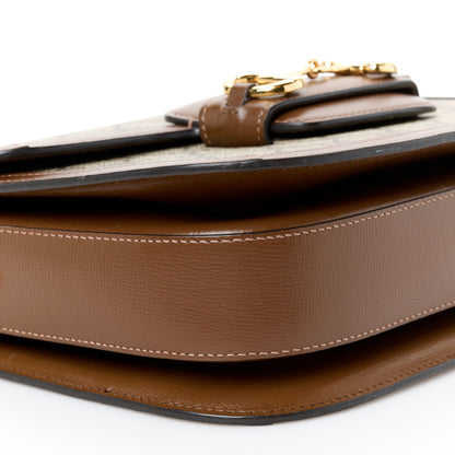 Gucci GG Supreme Monogram Azalea Calfskin Horsebit 1955 Shoulder Bag Beige Brown Sugar 9 of 12