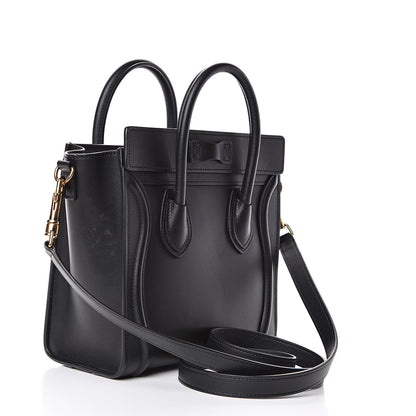 Celine Smooth Calfskin Nano Luggage Black 3 of 12