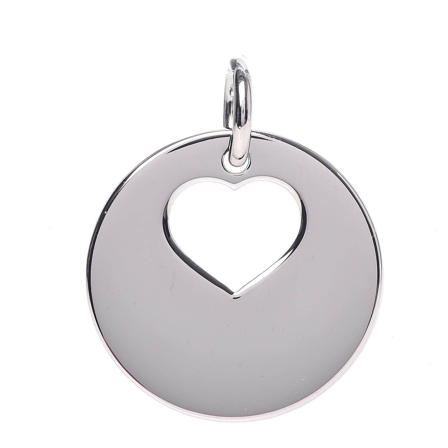 Cartier Stainless Steel Round Open Heart Pendant 1 of 5