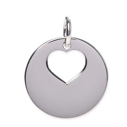 Cartier Stainless Steel Round Open Heart Pendant 1 of 5