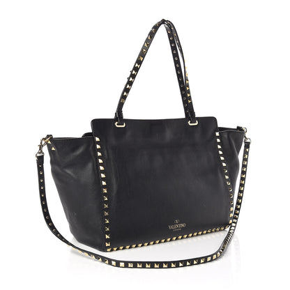Valentino Garavani Vitello Medium Rockstud Tote Black 3 of 8