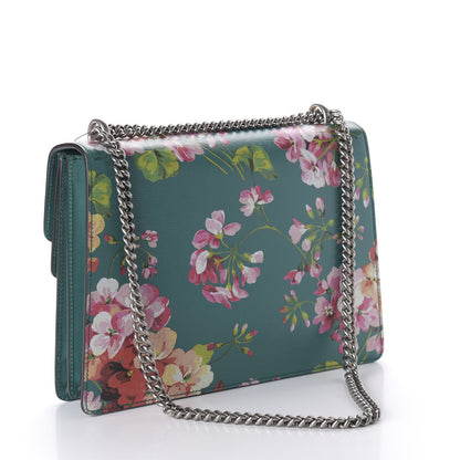 Gucci Calfskin Blooms Print Medium Dionysus Shoulder Bag Bright Emerald Multicolor 3 of 10