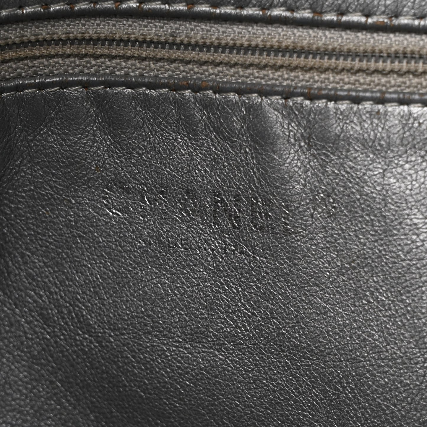 Glazed Calfskin Modern Chain Tote Black