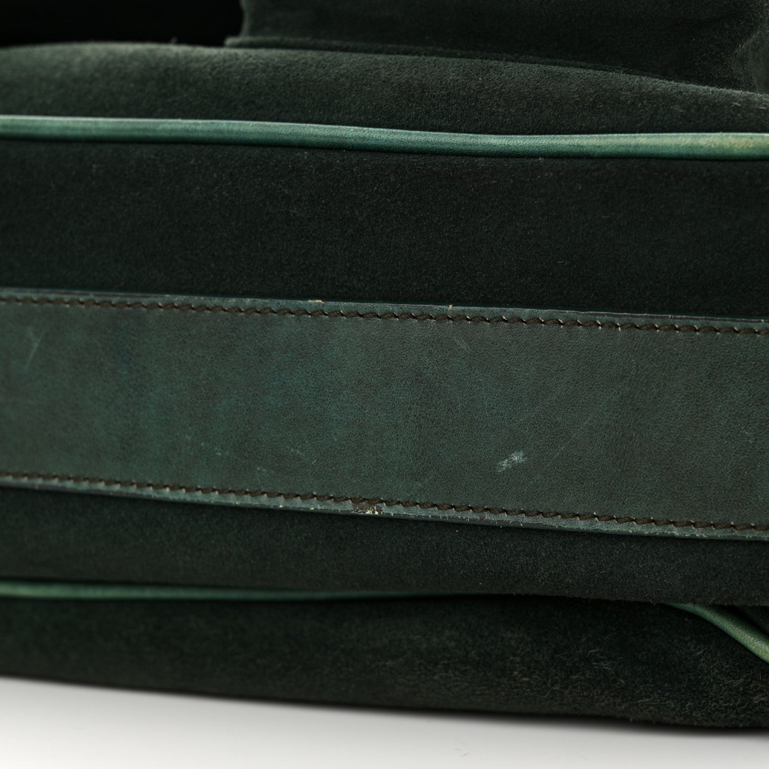 Christian Dior Suede Calfskin Medium Gaucho Double Saddle Green 16 of 18