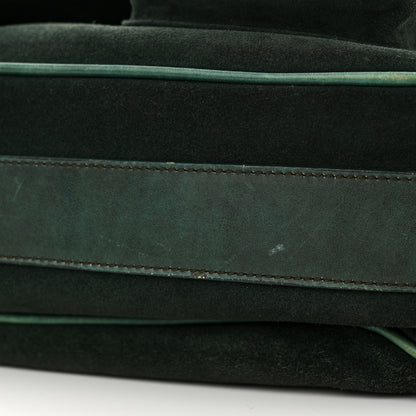 Christian Dior Suede Calfskin Medium Gaucho Double Saddle Green 16 of 18