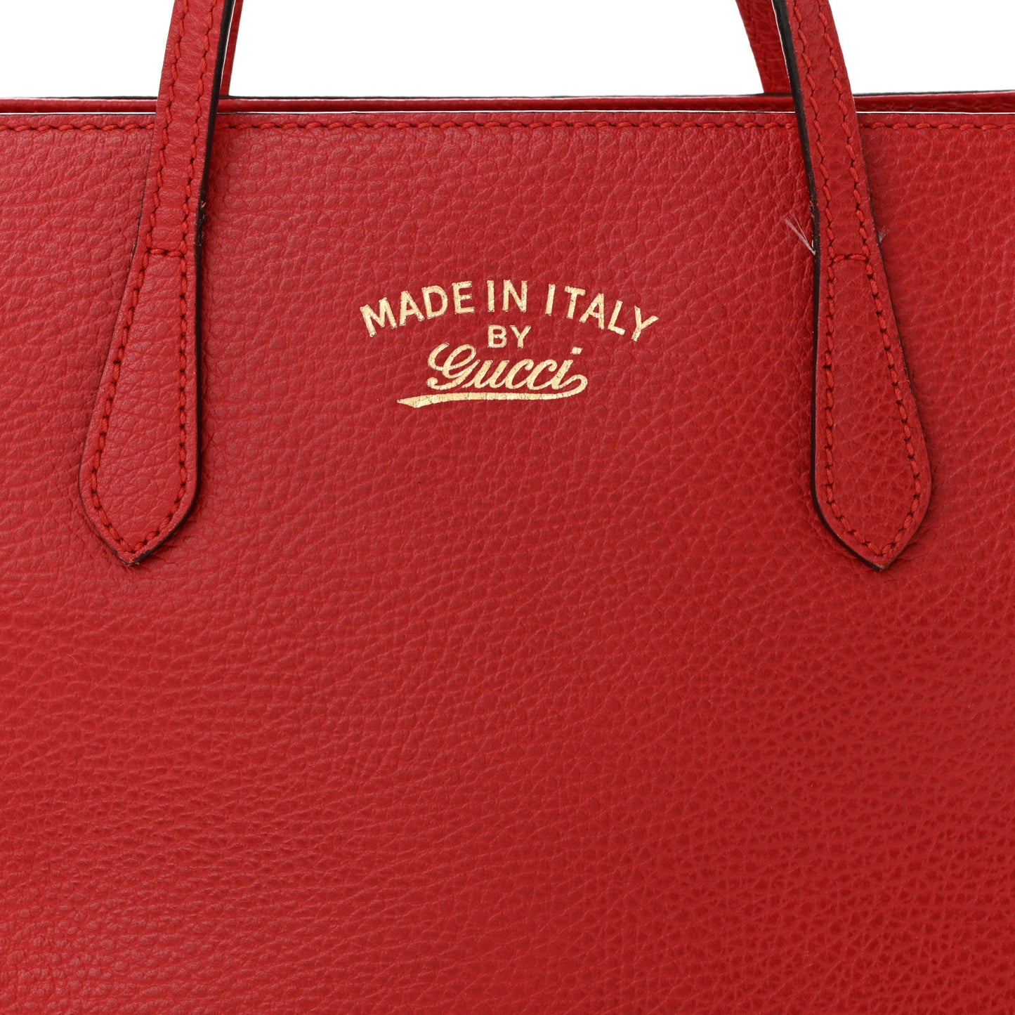 Dollar Calfskin Mini Swing Top Handle Bag Tobasco