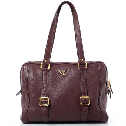 Prada Vitello Daino Bowler Brown 1 of 10