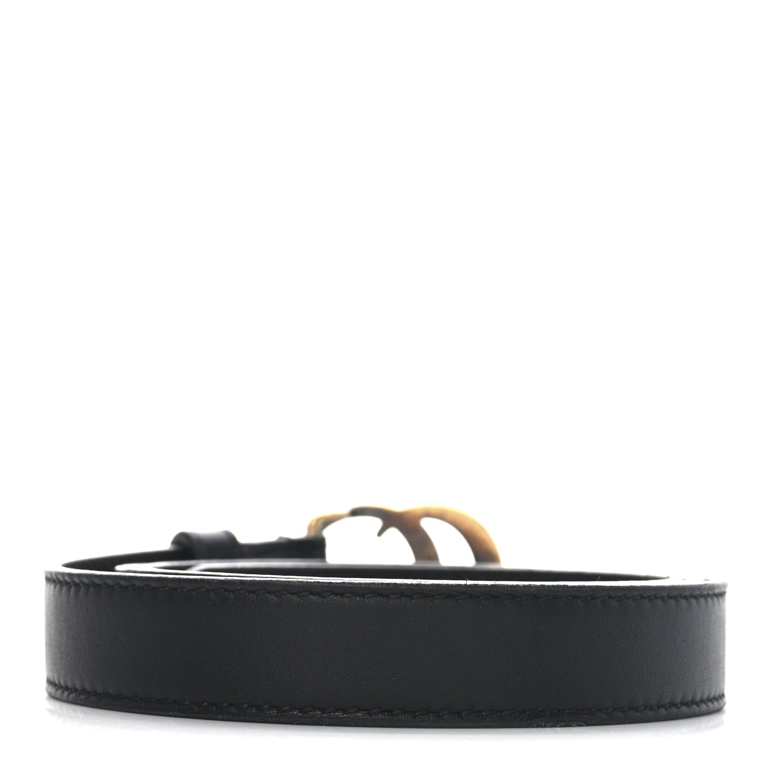 Gucci Calfskin Double G 20mm Belt 80 32 Black 2 of 4