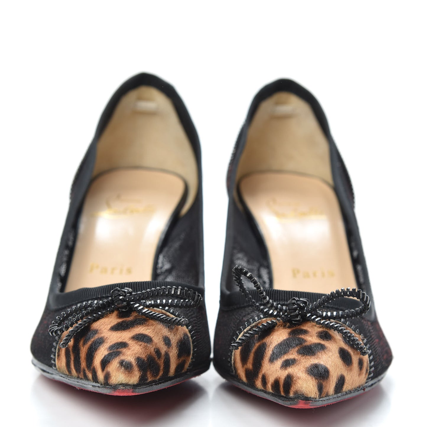 Pony Hair Lace Leopard Souris 70 Pumps 37.5 Black