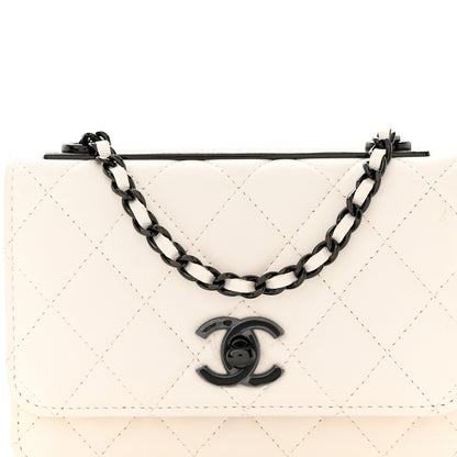 Chanel Lambskin Quilted Mini Trendy CC Wallet On Chain WOC White 8 of 12