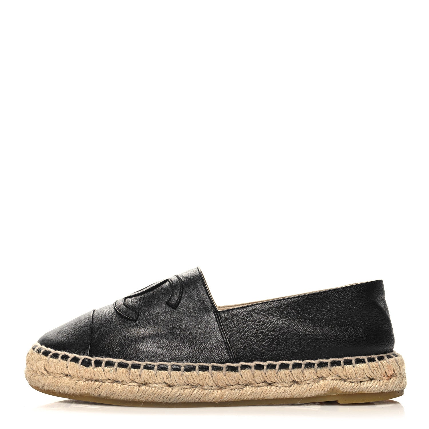 Chanel Lambskin CC Espadrilles 37 Black 1 of 10