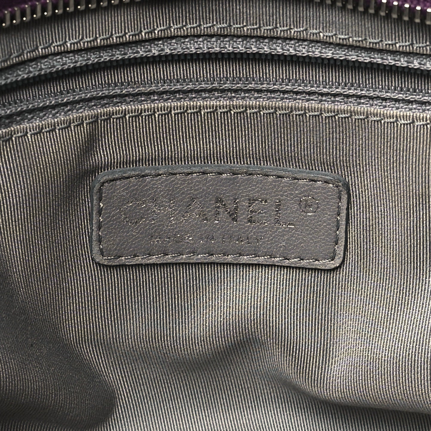 Nylon Quilted Tweed Stitch Bubble Camera Case Purple