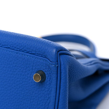 Hermes Togo Kelly Retourne 28 Bleu Zellige 9 of 11