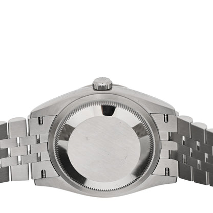 Rolex Stainless Steel 18K White Gold 36mm Oyster Perpetual Datejust Watch Bright Blue 126234 4 of 5