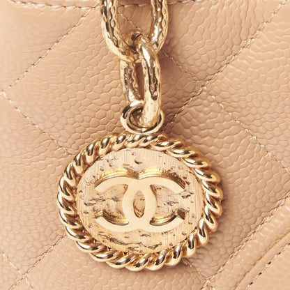Chanel Caviar Quilted Medallion Tote Beige 7 of 9