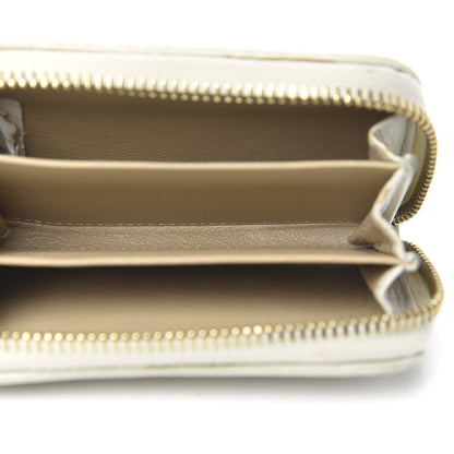 Bottega Veneta Nappa Intrecciato Zip Around Coin Purse Cream 5 of 13