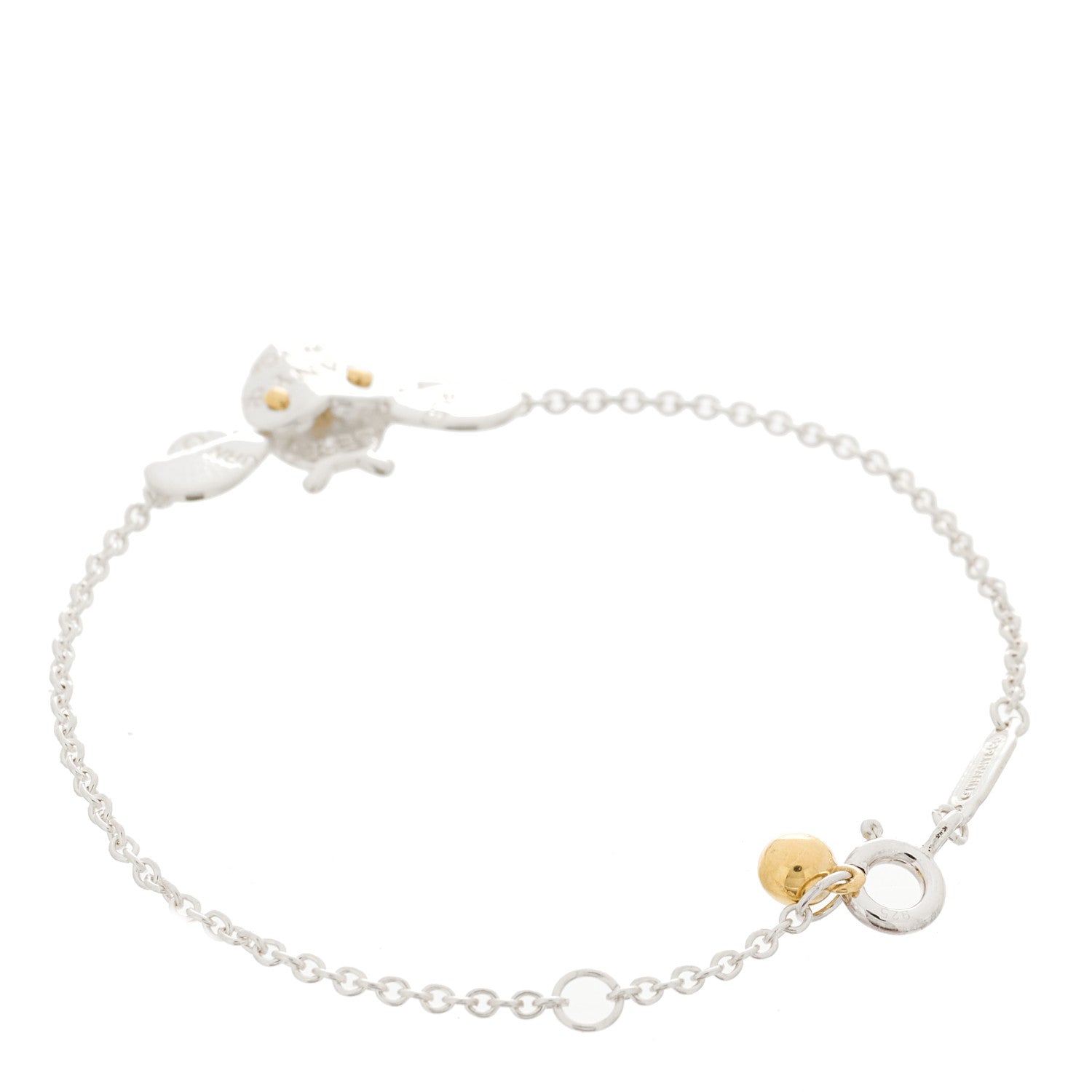 Tiffany Sterling Silver 18K Rose Gold Return to Tiffany Love Bugs Butterfly Chain Bracelet 2 of 3