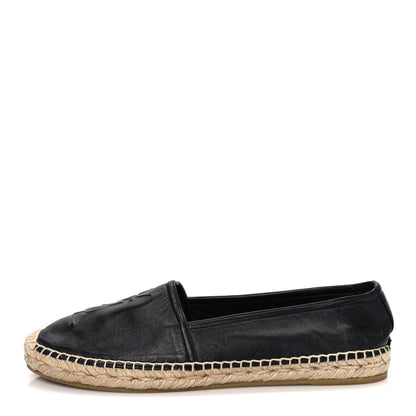 Saint Laurent Lambskin Monogram Espadrilles 39 Black 1 of 11