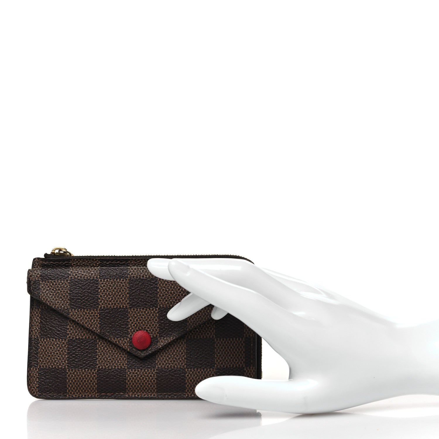 Louis Vuitton Damier Ebene Recto Verso Card Holder Red 2 of 7
