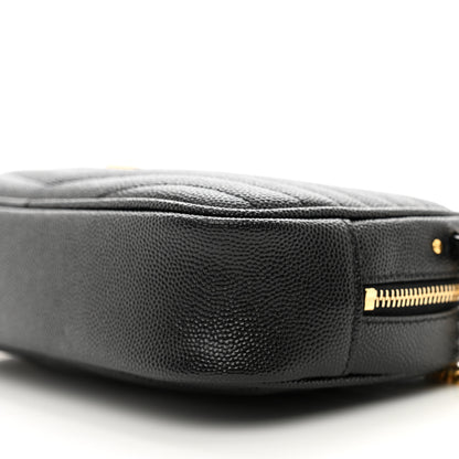 Saint Laurent Grain De Poudre Matelasse Monogram Mini Lou Camera Bag Black 10 of 10