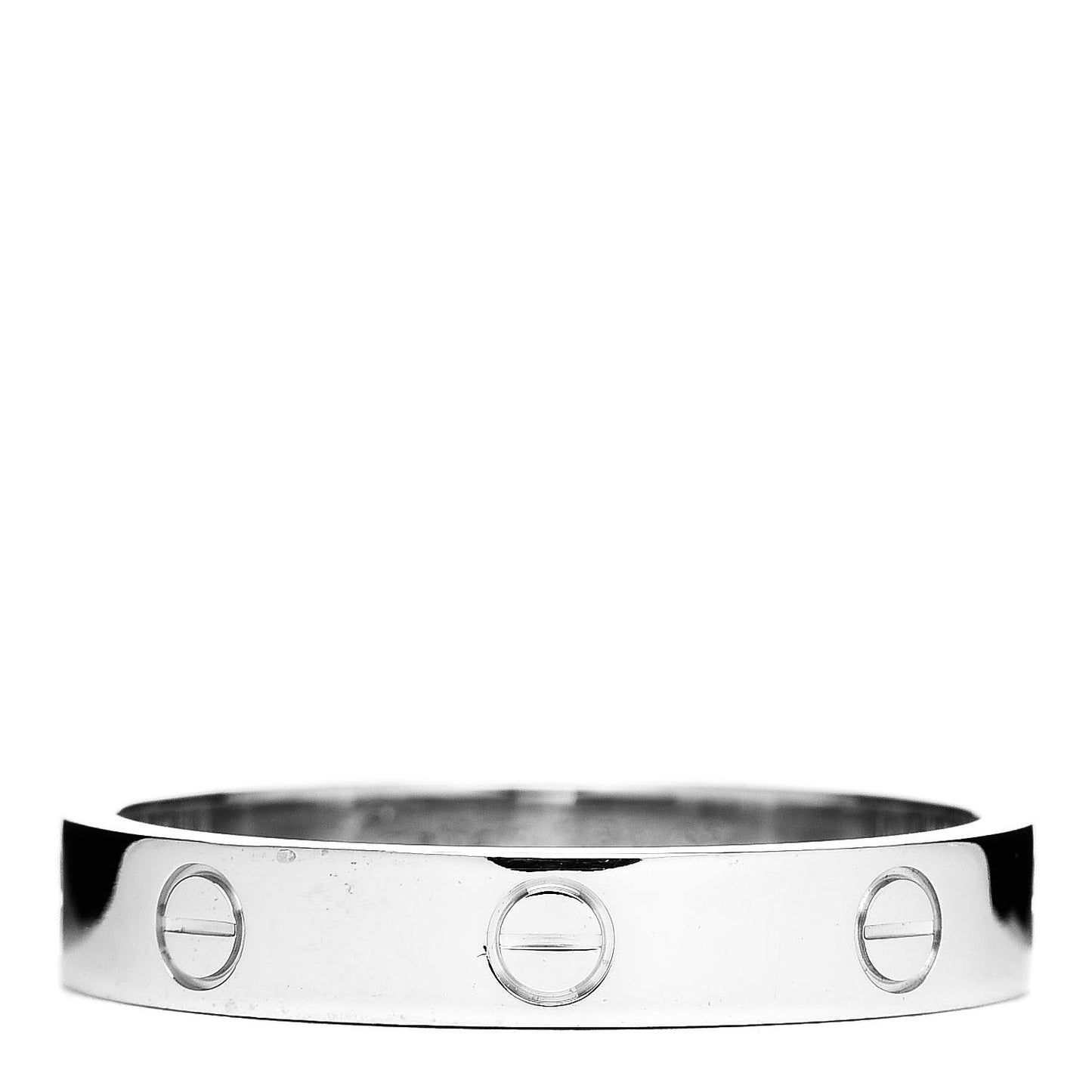 18K White Gold 4mm LOVE Wedding Band Ring 63 10.25
