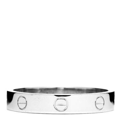 Cartier 18K White Gold 4mm LOVE Wedding Band Ring 63 10.25 3 of 4