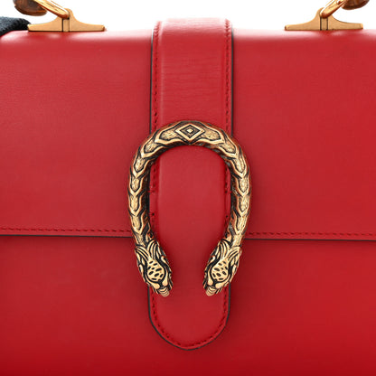 Gucci Moon Calfskin Web Medium Dionysus Bamboo Top Handle Bag Hibiscus Red 8 of 13