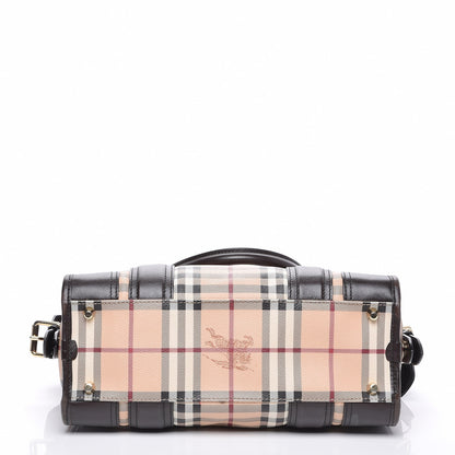 Burberry Haymarket Check Medium Golderton Tote Chocolate 4 of 8