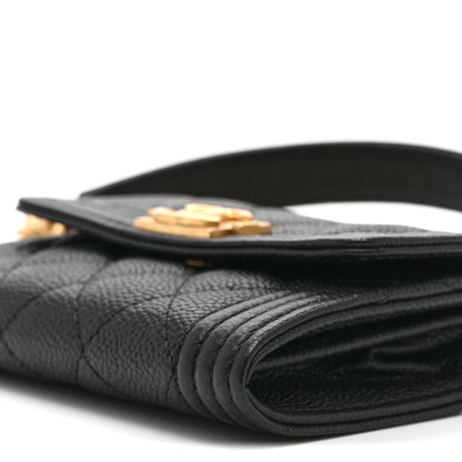 Chanel Caviar Quilted Boy Card Holder On Chain Black 11 of 11