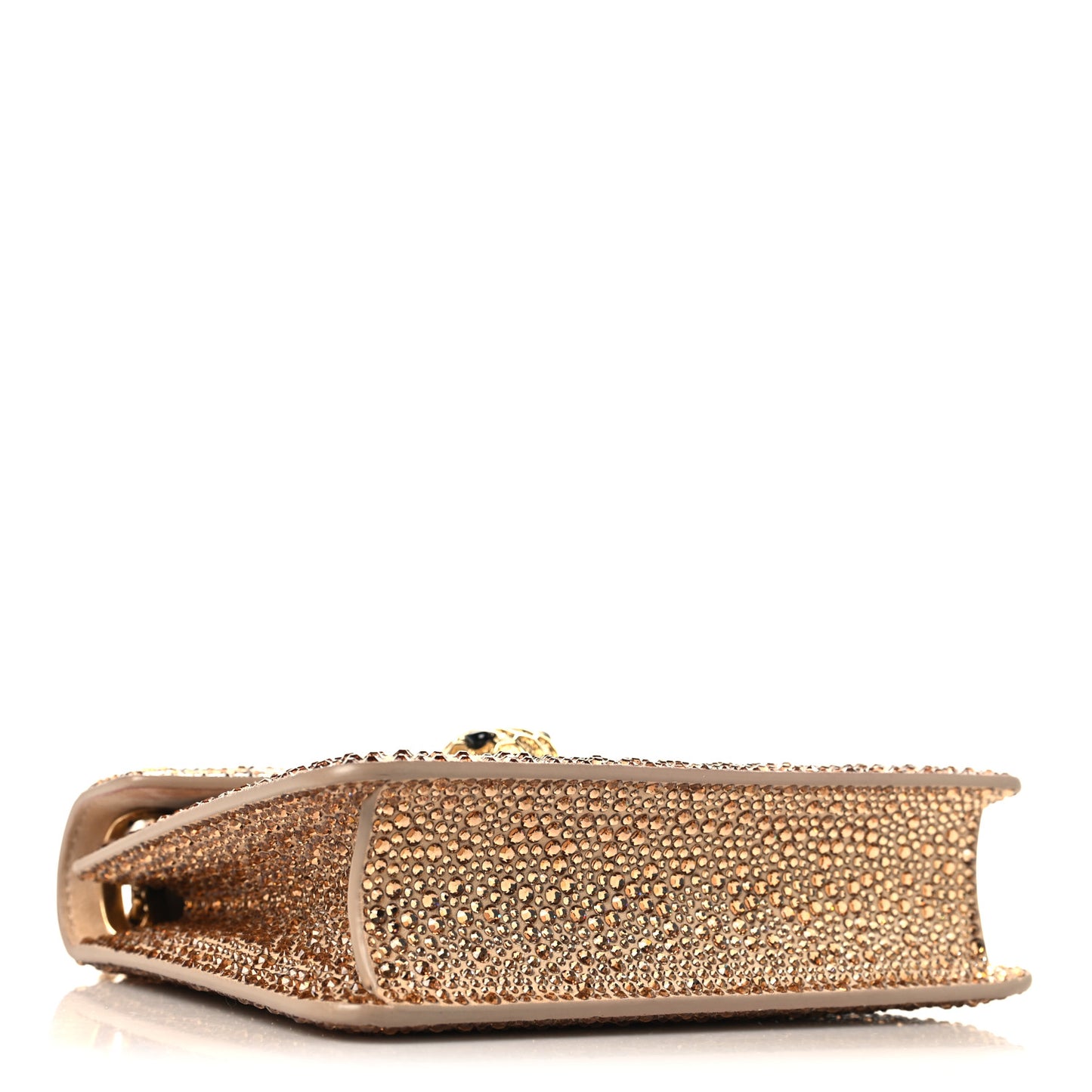 Suede Crystal Embellished Serpenti Forever Small Day-to-Night Crossbody Bag Gold Multicolor