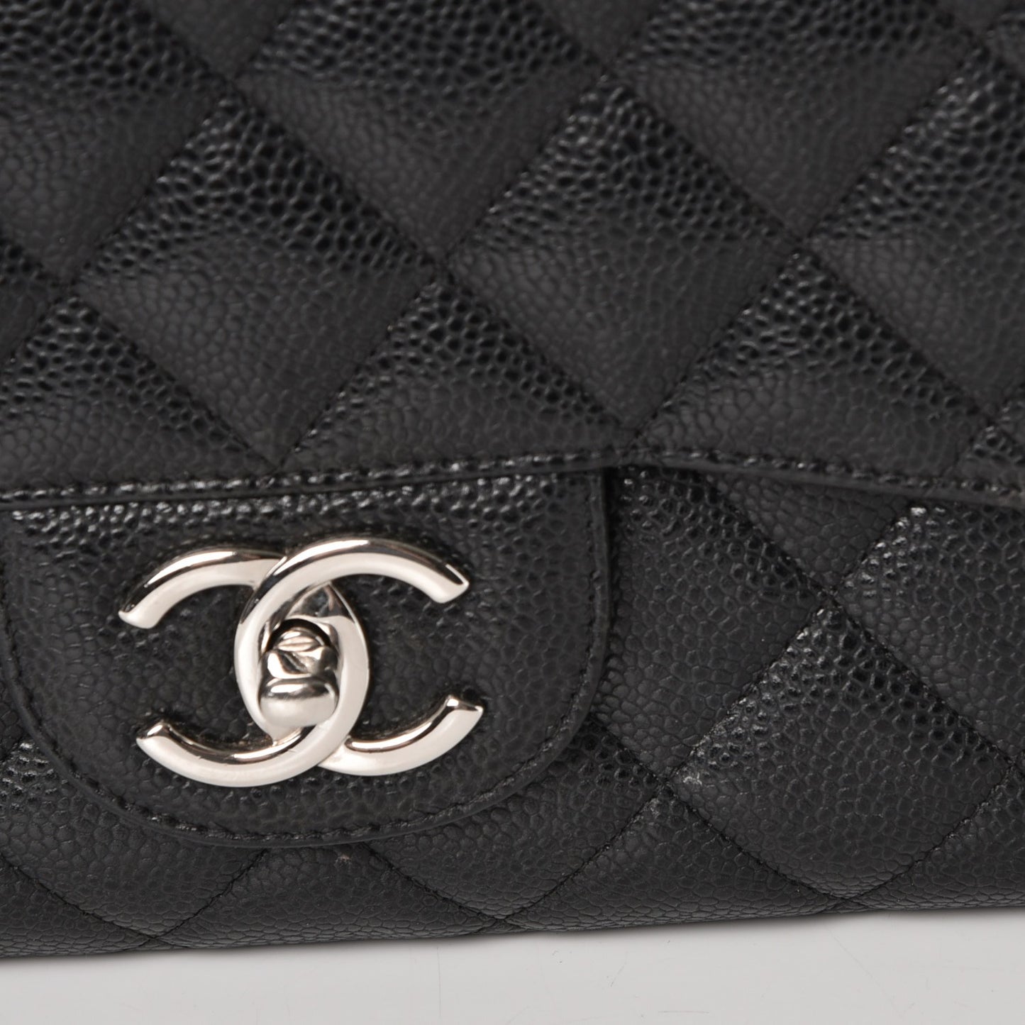 Caviar Quilted Maxi Double Flap Black