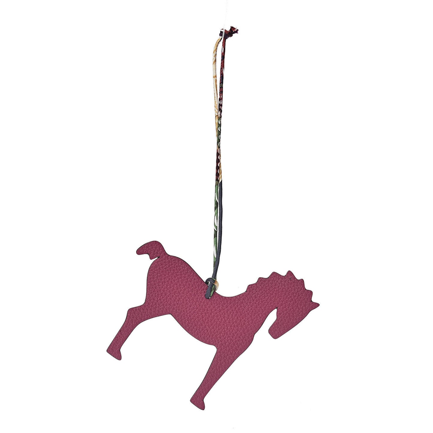 Epsom Togo Petit H Horse Bag Charm Tosca Malachite