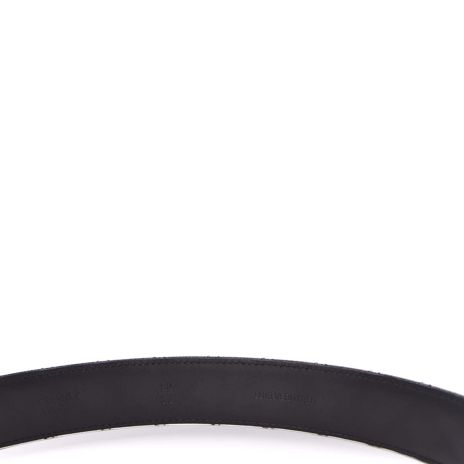 Chanel Lambskin Quilted CC Chain Belt 80 32 Black 5 of 7